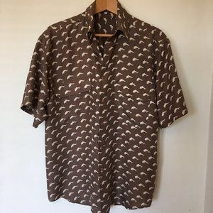 Vintage French Silk Print Shirt